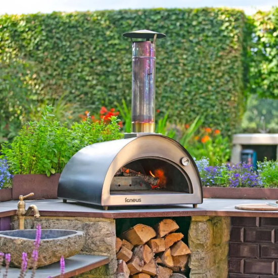 Imagine Cuptor pizza pe lemne, 60cm, Igneus Classico-Negru