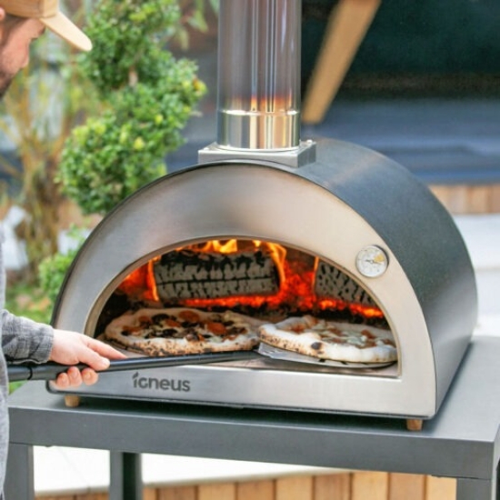 cuptor pizza cu 2 pizza de 30 cm Igneus Classico Grafit