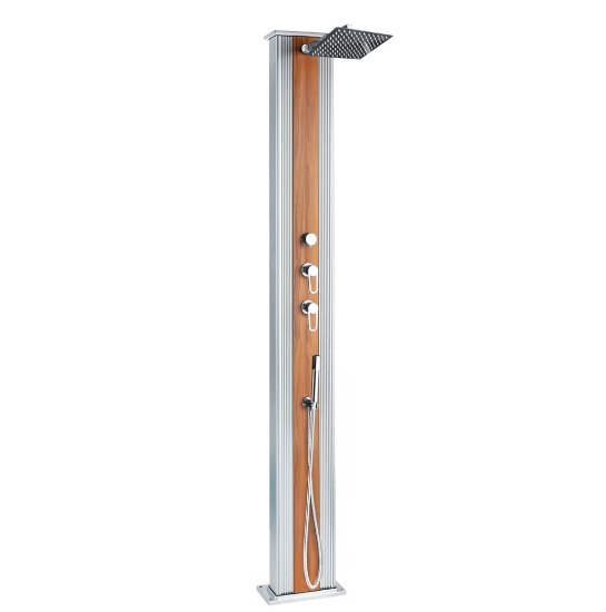 Imagine Dus Solar Hibrid Dada Straight 40L, Gri si Lemn, Poolstar